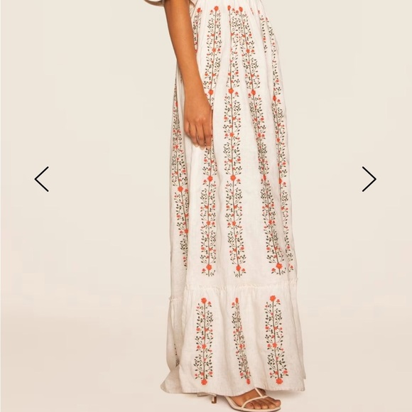 Very Rare AGUA BENDITA CEDRO MARGARITA IVORY MAXI DRESS Small - Picture 6 of 13